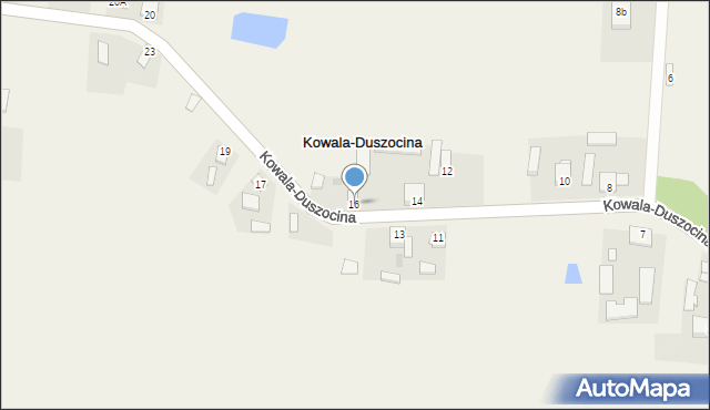 Kowala-Duszocina, Kowala-Duszocina, 16, mapa Kowala-Duszocina