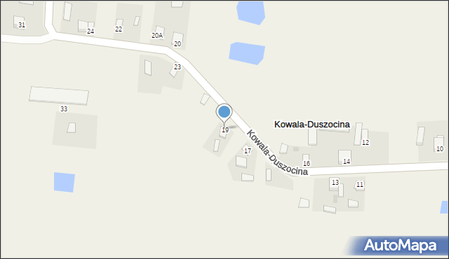 Kowala-Duszocina, Kowala-Duszocina, 19, mapa Kowala-Duszocina