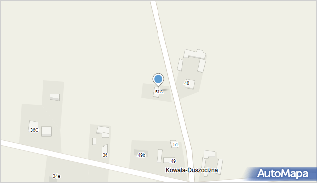 Kowala-Duszocina, Kowala-Duszocina, 51A, mapa Kowala-Duszocina