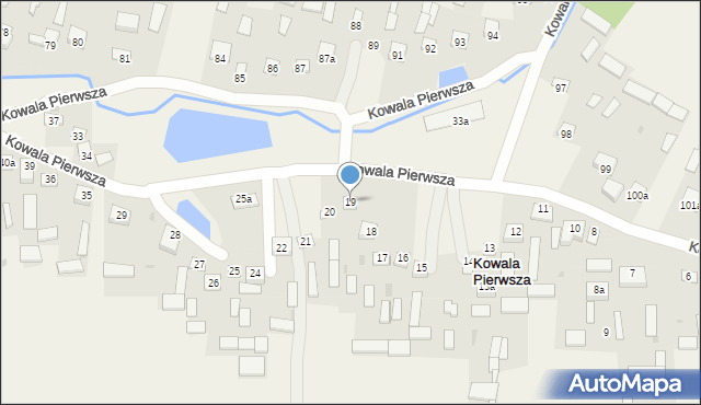 Kowala Pierwsza, Kowala Pierwsza, 19, mapa Kowala Pierwsza