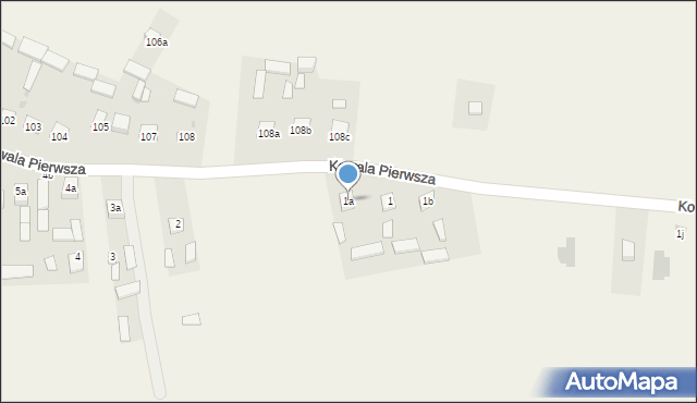 Kowala Pierwsza, Kowala Pierwsza, 1a, mapa Kowala Pierwsza