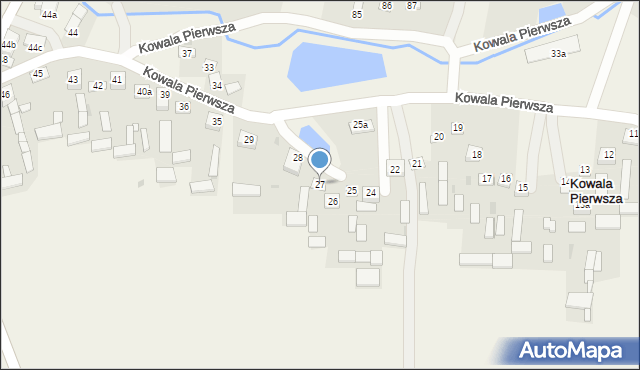 Kowala Pierwsza, Kowala Pierwsza, 27, mapa Kowala Pierwsza