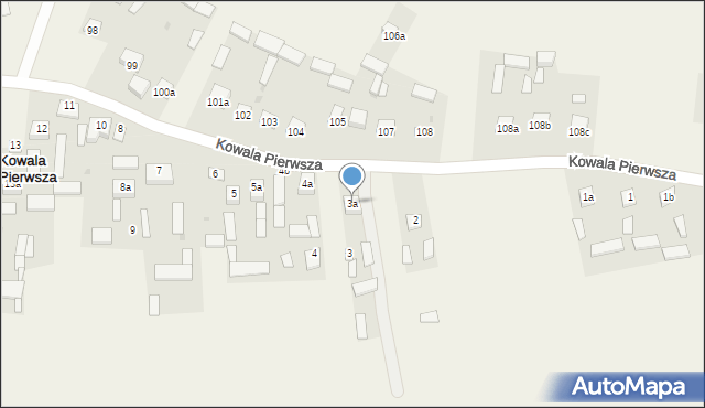 Kowala Pierwsza, Kowala Pierwsza, 3a, mapa Kowala Pierwsza