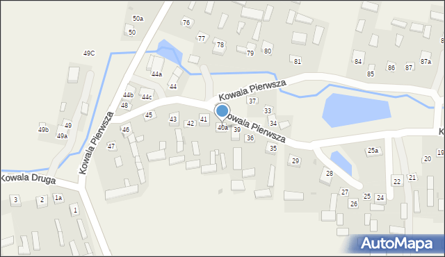 Kowala Pierwsza, Kowala Pierwsza, 40a, mapa Kowala Pierwsza