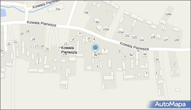 Kowala Pierwsza, Kowala Pierwsza, 8a, mapa Kowala Pierwsza