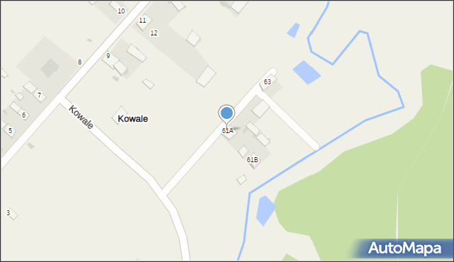 Kowale, Kowale, 61A, mapa Kowale