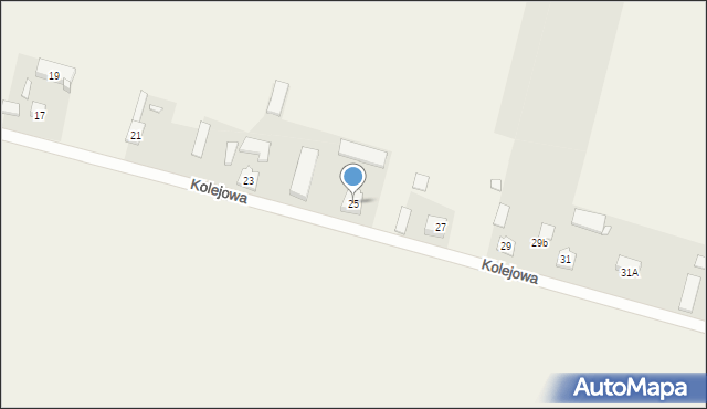 Kowale, Kolejowa, 25, mapa Kowale