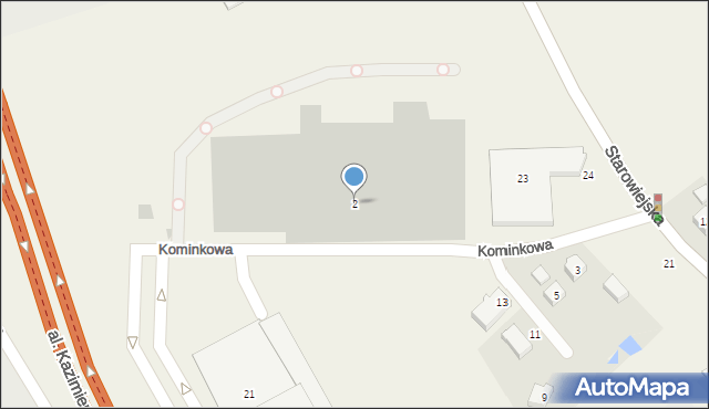 Kowale, Kominkowa, 2, mapa Kowale