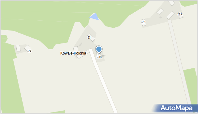 Kowale-Kolonia, Kowale-Kolonia, 23A, mapa Kowale-Kolonia