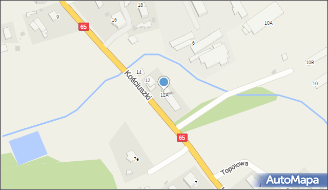 Kowale Oleckie, Kościuszki Tadeusza, gen., 12A, mapa Kowale Oleckie