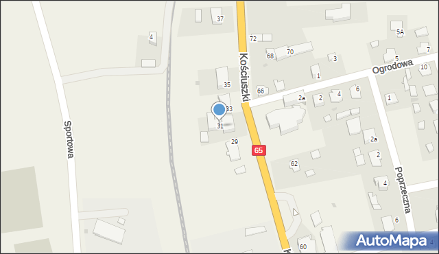 Kowale Oleckie, Kościuszki Tadeusza, gen., 31, mapa Kowale Oleckie