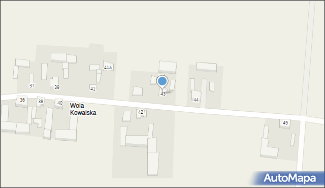 Kowale Pańskie, Kowale Pańskie, 43, mapa Kowale Pańskie