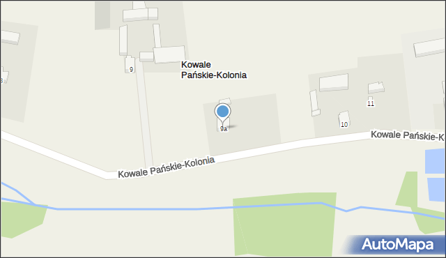 Kowale Pańskie-Kolonia, Kowale Pańskie-Kolonia, 9a, mapa Kowale Pańskie-Kolonia