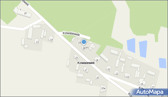 Kowalewek, Kowalewek, 16, mapa Kowalewek