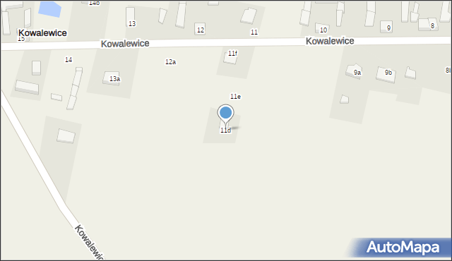 Kowalewice, Kowalewice, 11d, mapa Kowalewice