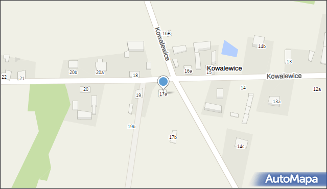 Kowalewice, Kowalewice, 17a, mapa Kowalewice