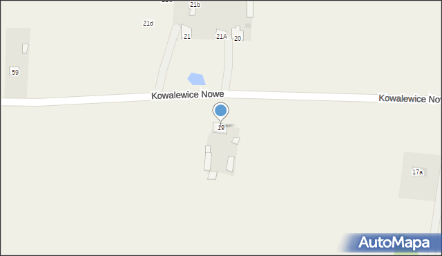 Kowalewice Nowe, Kowalewice Nowe, 19, mapa Kowalewice Nowe