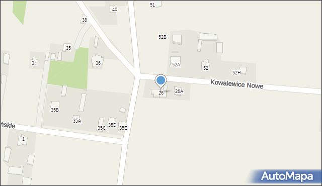 Kowalewice Nowe, Kowalewice Nowe, 26, mapa Kowalewice Nowe