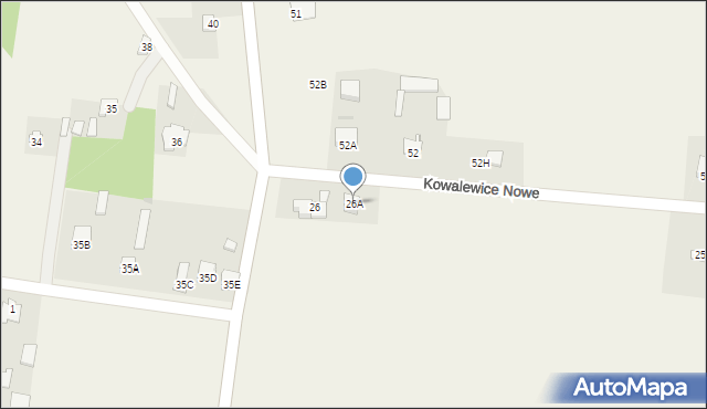 Kowalewice Nowe, Kowalewice Nowe, 26A, mapa Kowalewice Nowe