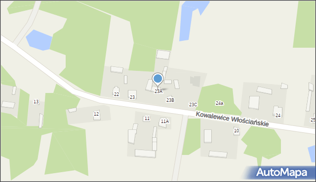 Kowalewice Włościańskie, Kowalewice Włościańskie, 23A, mapa Kowalewice Włościańskie