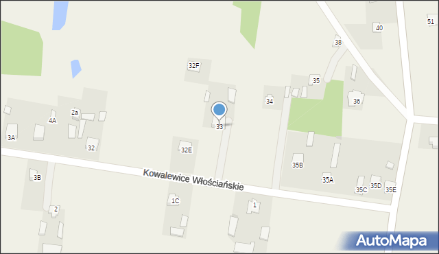 Kowalewice Włościańskie, Kowalewice Włościańskie, 33, mapa Kowalewice Włościańskie