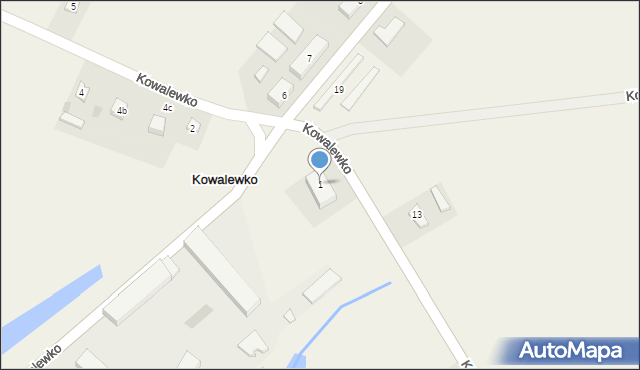 Kowalewko, Kowalewko, 1, mapa Kowalewko