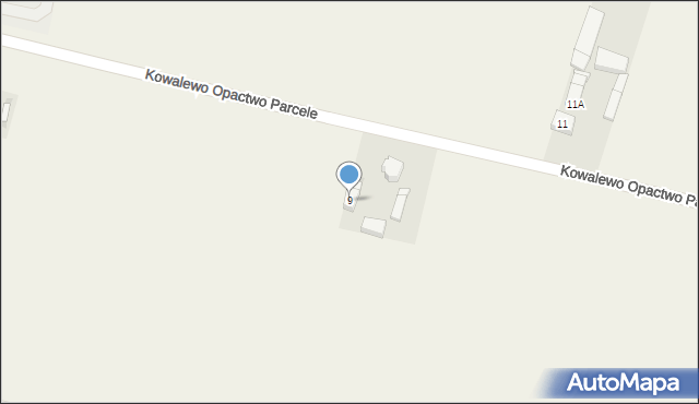Kowalewo Opactwo Parcele, Kowalewo Opactwo Parcele, 9, mapa Kowalewo Opactwo Parcele