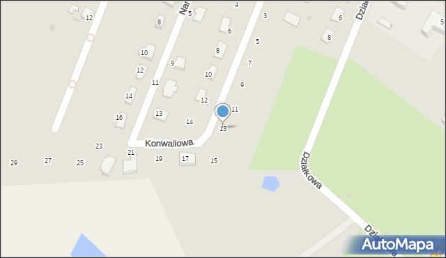 Kowalewo Pomorskie, Konwaliowa, 13, mapa Kowalewo Pomorskie