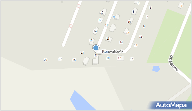 Kowalewo Pomorskie, Konwaliowa, 21, mapa Kowalewo Pomorskie