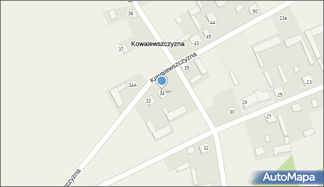 Kowalewszczyzna, Kowalewszczyzna, 34, mapa Kowalewszczyzna