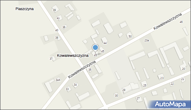 Kowalewszczyzna, Kowalewszczyzna, 43, mapa Kowalewszczyzna