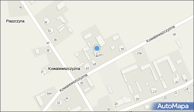 Kowalewszczyzna, Kowalewszczyzna, 44, mapa Kowalewszczyzna