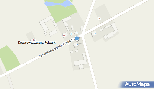 Kowalewszczyzna-Folwark, Kowalewszczyzna-Folwark, 9, mapa Kowalewszczyzna-Folwark