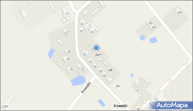 Kowalki, Kowalki, 23A, mapa Kowalki