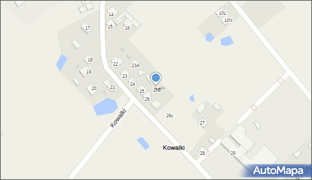 Kowalki, Kowalki, 26B, mapa Kowalki