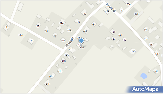 Kowalki, Kowalki, 42A, mapa Kowalki