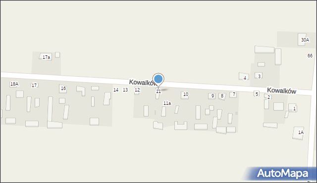 Kowalków, Kowalków, 11, mapa Kowalków