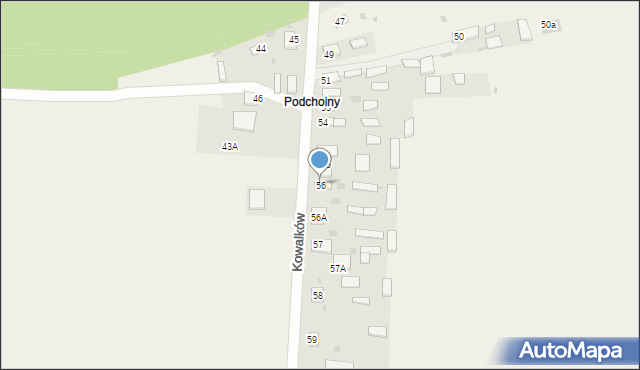 Kowalków, Kowalków, 56, mapa Kowalków
