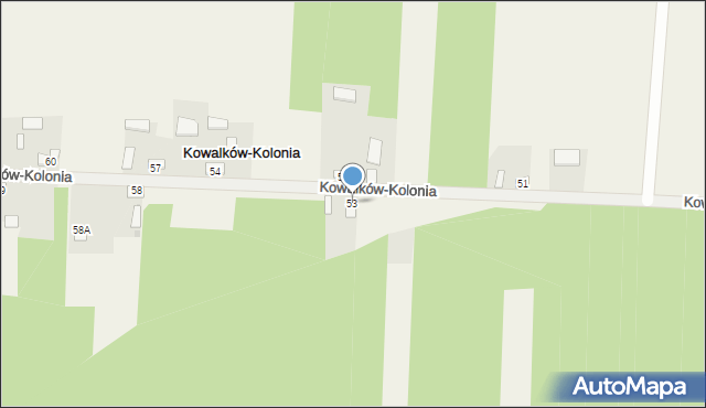 Kowalków-Kolonia, Kowalków-Kolonia, 53, mapa Kowalków-Kolonia