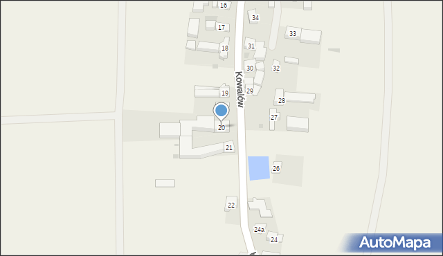 Kowalów, Kowalów, 20, mapa Kowalów