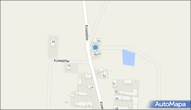 Kowalów, Kowalów, 53, mapa Kowalów