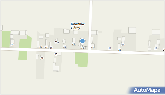 Kowalów Górny, Kowalów Górny, 32, mapa Kowalów Górny