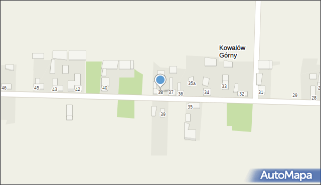 Kowalów Górny, Kowalów Górny, 38, mapa Kowalów Górny