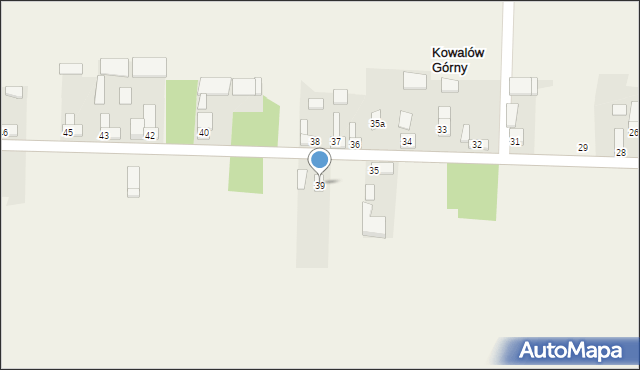 Kowalów Górny, Kowalów Górny, 39, mapa Kowalów Górny