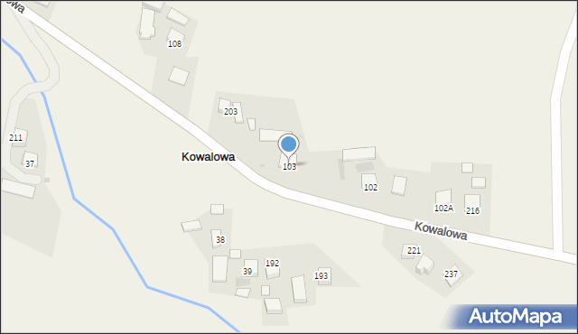 Kowalowa, Kowalowa, 103, mapa Kowalowa