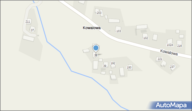 Kowalowa, Kowalowa, 38, mapa Kowalowa