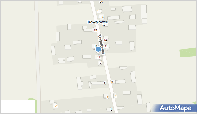 Kowalowce, Kowalowce, 11, mapa Kowalowce