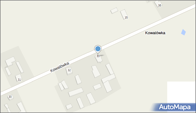 Kowalówka, Kowalówka, 33, mapa Kowalówka