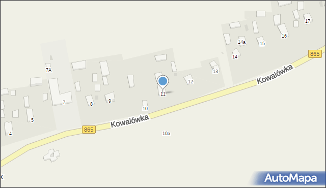 Kowalówka, Kowalówka, 11, mapa Kowalówka