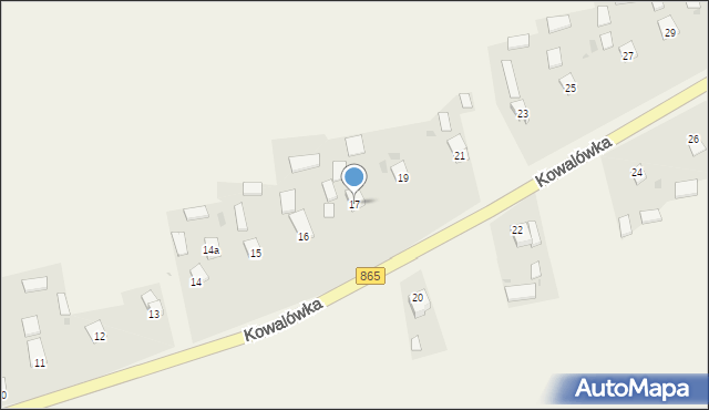 Kowalówka, Kowalówka, 17, mapa Kowalówka